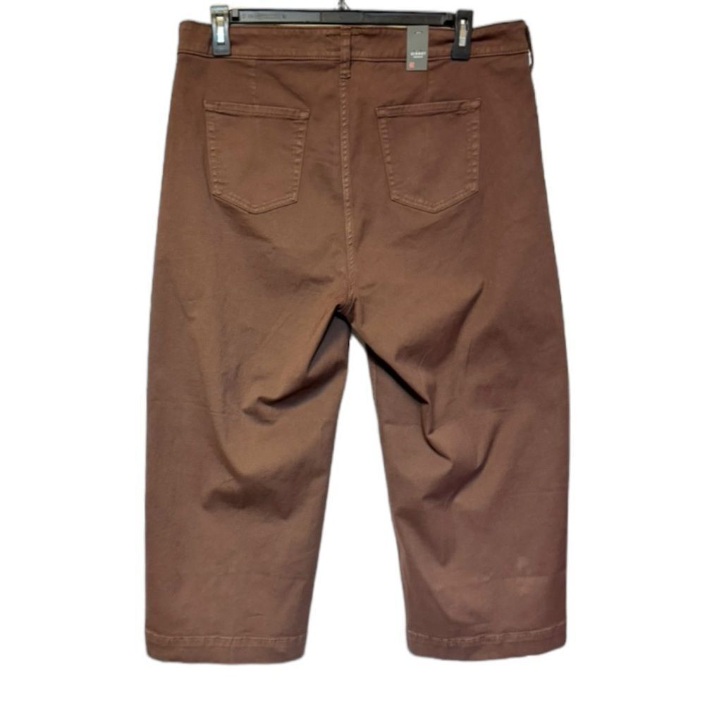 Torrid Brown Puce Crop Wide Leg Stretch Twill High Rise Patch Pocket Pant NWT - Picture 4 of 10